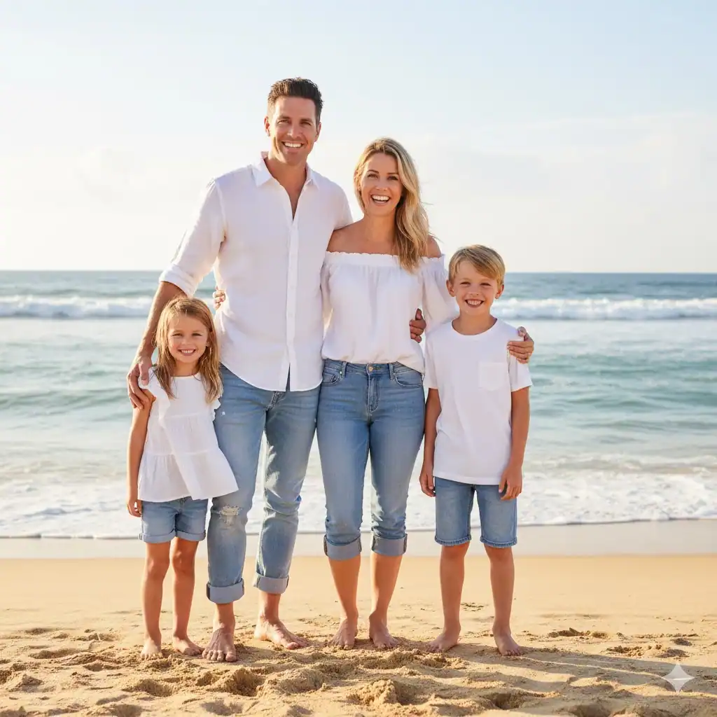 15 Stunning Beach Photoshoot Outfit Ideas for Families You’ll Want to Copy This Summer