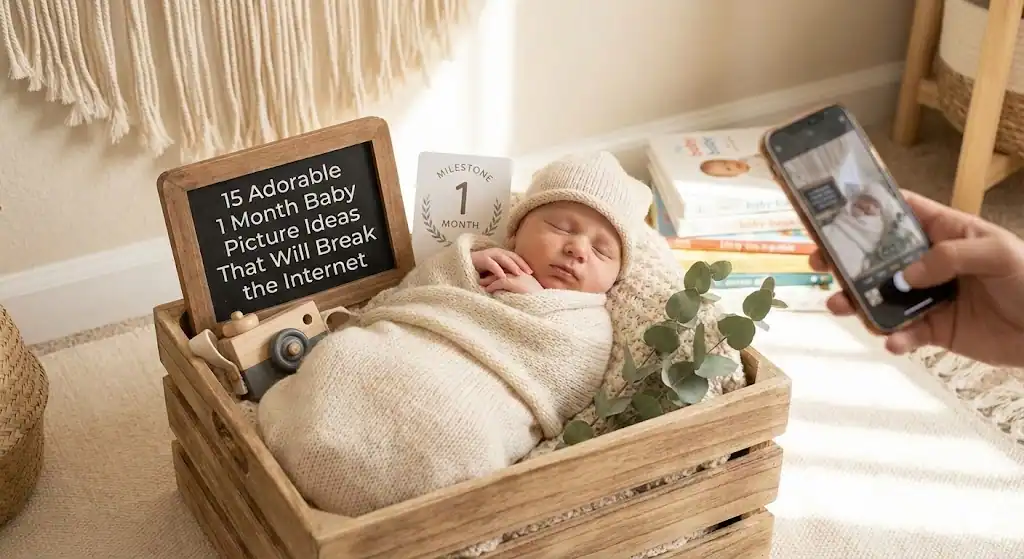 15 Adorable 1 Month Baby Picture Ideas That Will Break the Internet