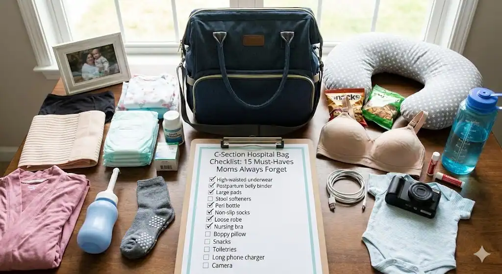 C Section Hospital Bag Checklist: 15 Must-Have Items Moms Always Forget