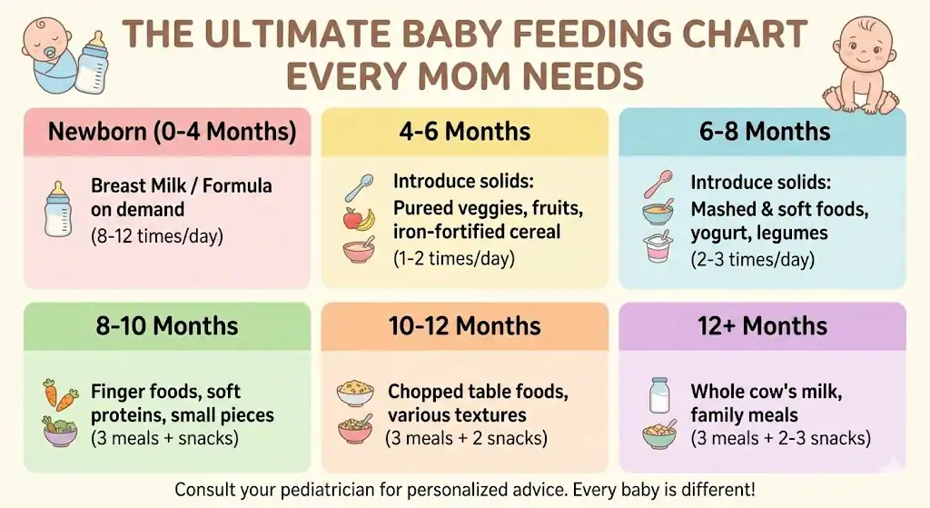 The Ultimate Baby Feeding Chart Every Mom Needs